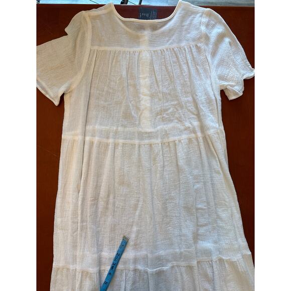 Urban Outfitters Urban Renewal White Gauzy Tiered Cotton Dress M NWT - Picture 7 of 7